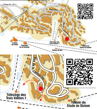 Plan Val Thorens - acces map